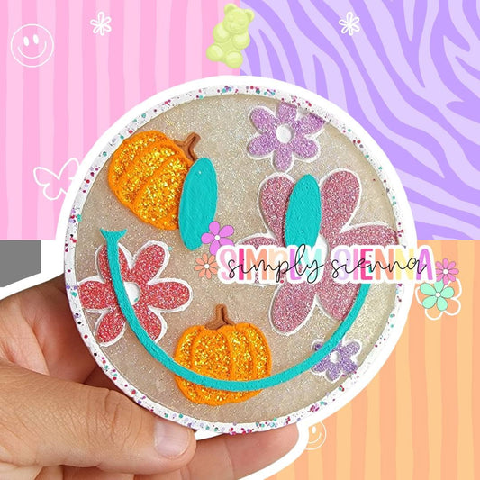 Pumpkin Flower Fall Smiley - FRESHIE