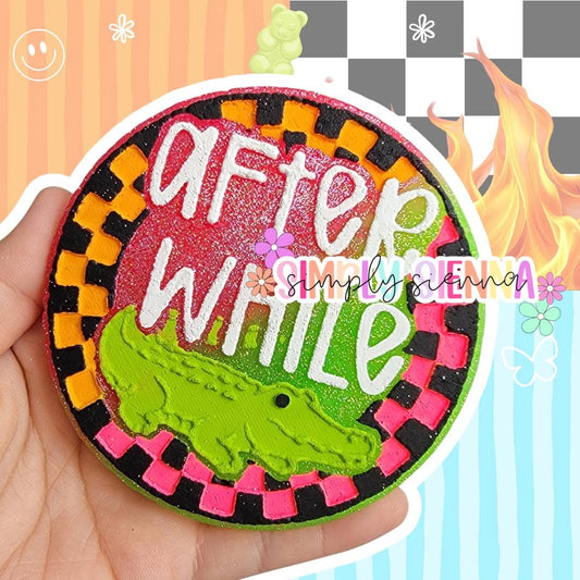 After While Crocodile Checkered Round - FRESHIE