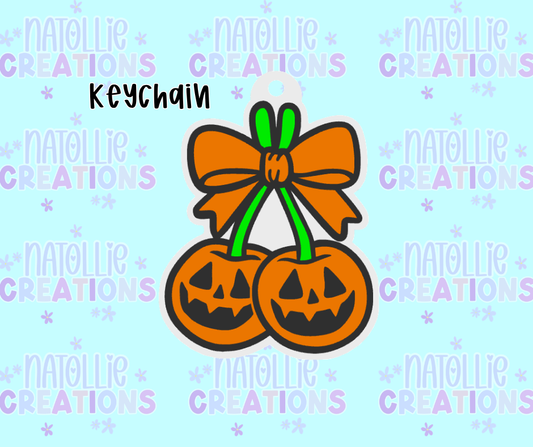 Pumpkin Cherry Keychain