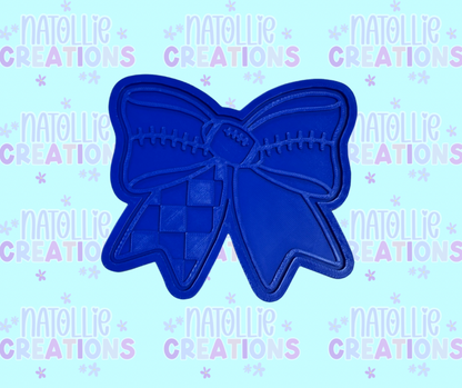 Football Bow + Inserts Freshie Silicone Mold