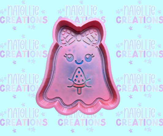 Ghost W/ Watermelon Popsicle Popsicle Freshie Silicone Mold