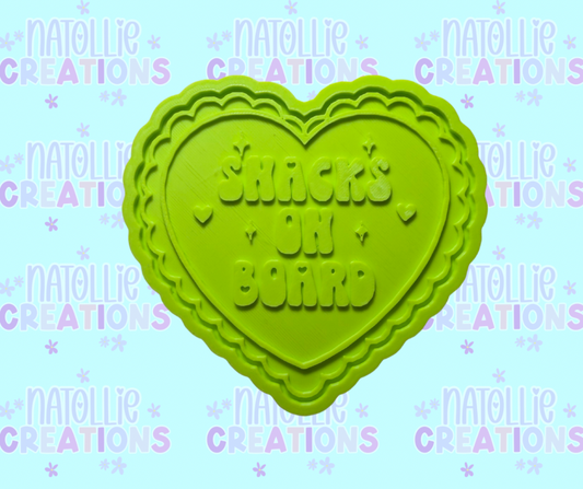 Snacks On Board Scallop Heart Insert Freshie Silicone Mold