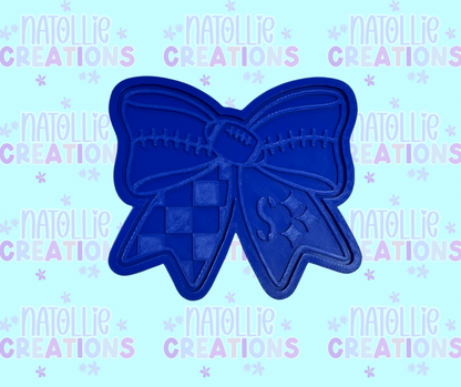 Football Bow + Inserts Freshie Silicone Mold