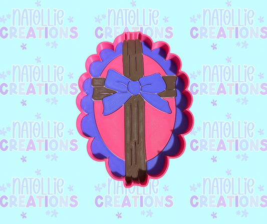 Cross W/ Bow Trinket Tray