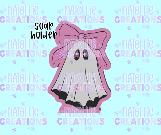 Ghost W/ Bow Soap Holder