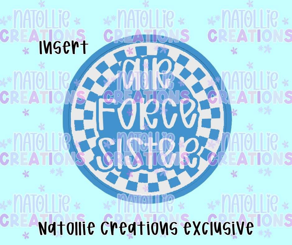 Air Force Sister Round Insert Freshie Silicone Mold