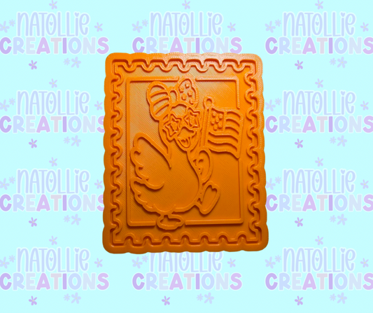 Cute Patriotic Goose Stamp Insert Freshie Silicone Mold