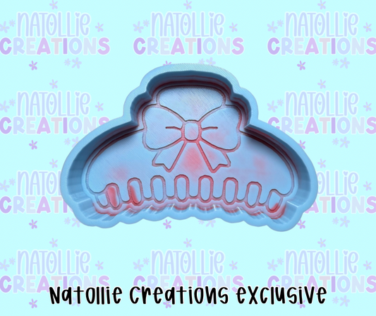 Claw Clip W/ Bow Freshie Silicone Mold