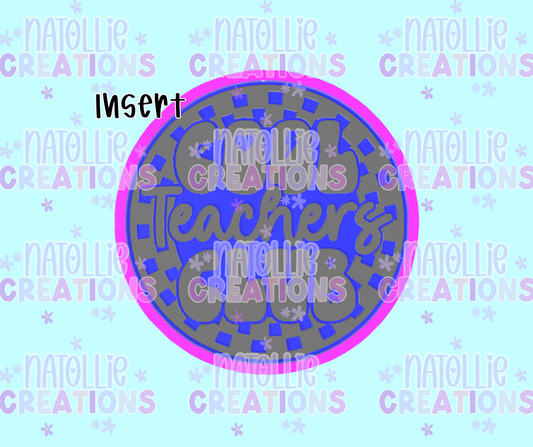 Cool Teacher Club Round Insert Freshie Silicone Mold