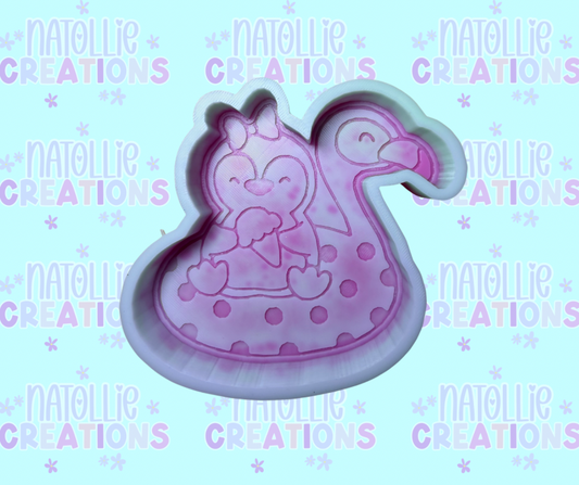 Penguin In Floatie Freshie Silicone Mold