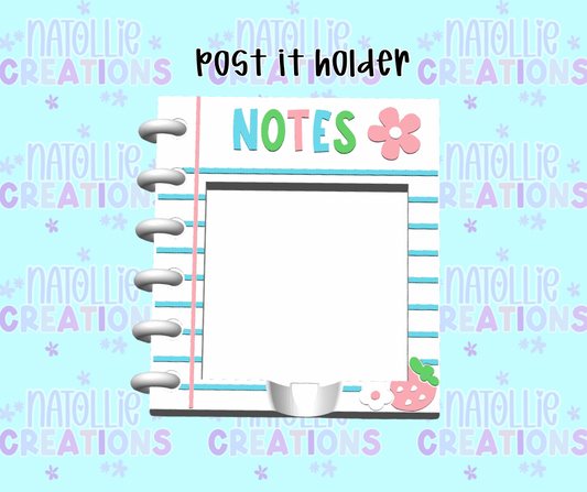 Floral Notebook Post It Note Holder