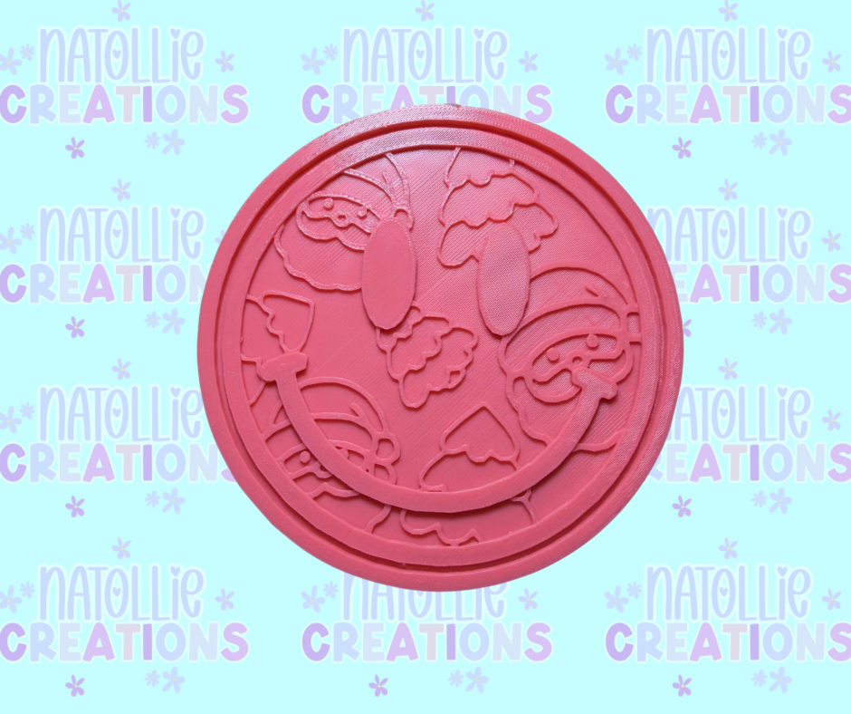 Santa / Christmas Tree Smiley Insert Freshie Silicone Mold