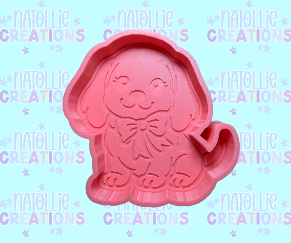 Basset Hound W/ Bow Freshie Silicone Mold