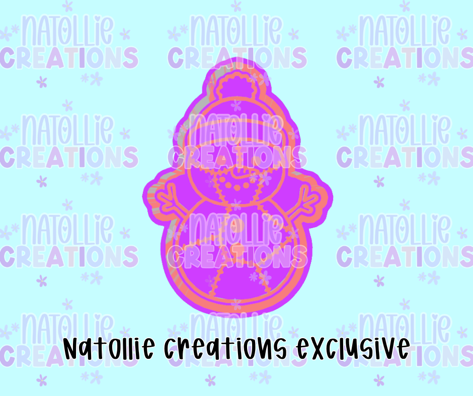 Patchwork Snowman Freshie Silicone Mold