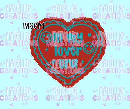 In My Lover Era Scallop Heart Insert Freshie Silicone Mold