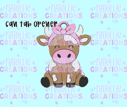 Bandana Cow Can Tab Opener Keychain