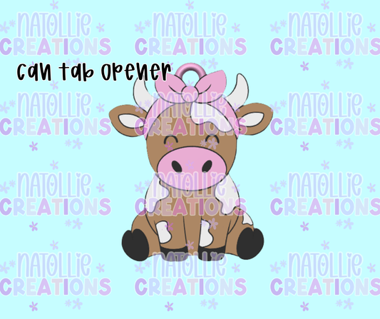 Bandana Cow Can Tab Opener Keychain