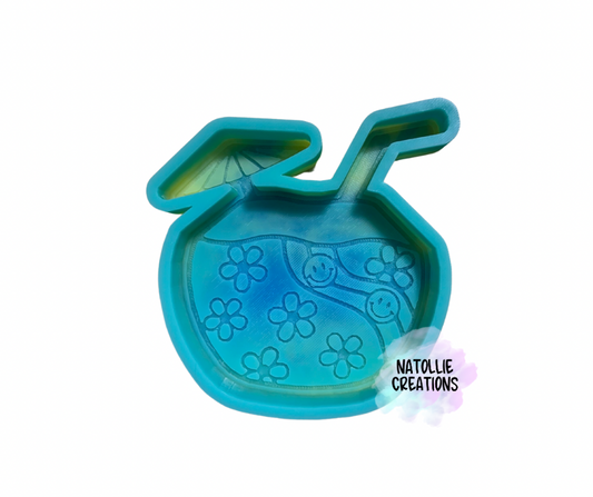 Retro Coconut Drink Freshie Silicone Mold