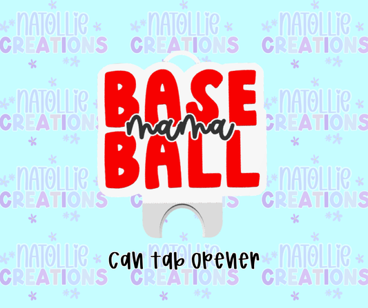 Baseball Mama Can Tab Opener Keychain