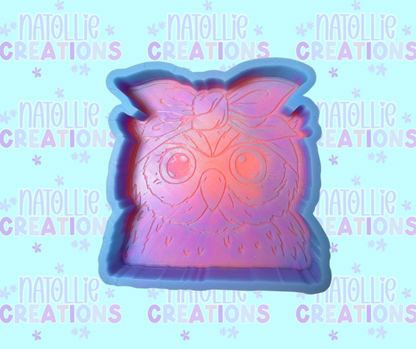 Owl With Bow Freshie Silicone Mold