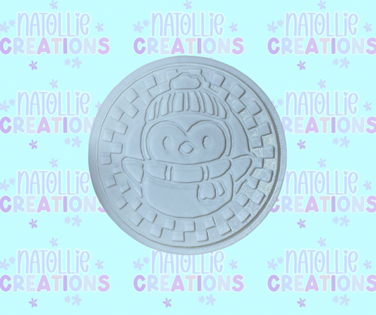 Checkered Penguin Body Insert Freshie Silicone Mold