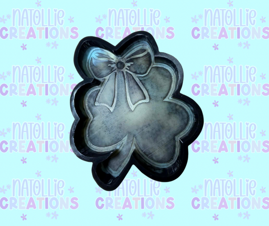 Shamrock W/ Bow Freshie Silicone Mold - Clover