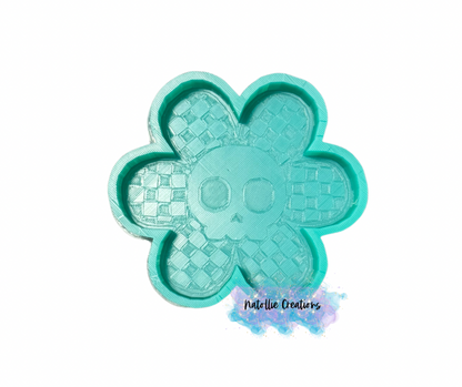 Skull Flower Freshie Silicone Mold