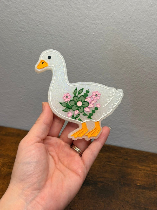 Floral Goose Freshie Silicone Mold
