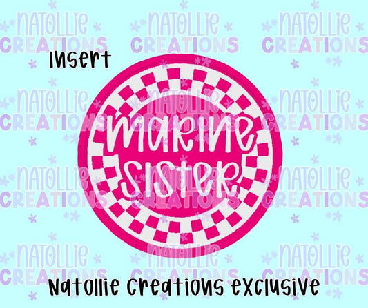 Marine Sister Round Insert Freshie Silicone Mold