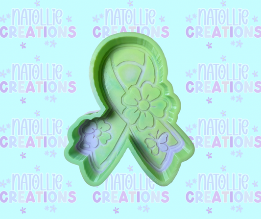 Floral Awareness Ribbon Freshie Silicone Mold