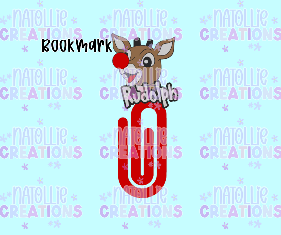 Red Nose Reindeer Bookmark