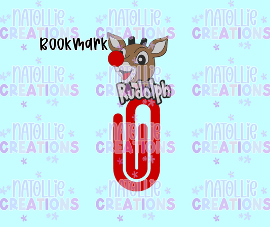 Red Nose Reindeer Bookmark