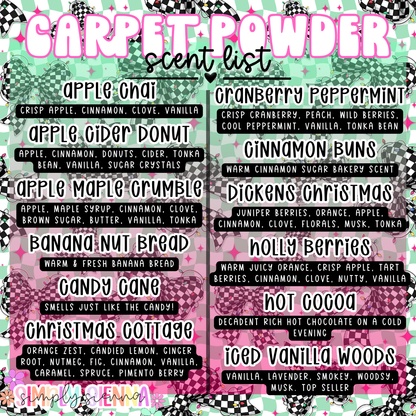 WINTER - Carpet powder & Mop water refresher - 7 oz, 16 oz, 16 oz refill, 1 oz