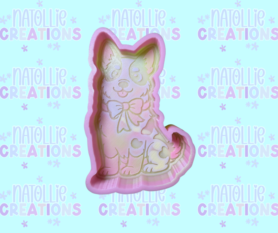 Heeler W/ Bow Freshie Silicone Mold