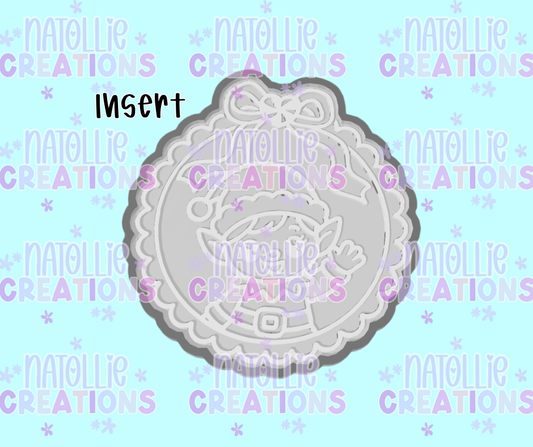 Elf Christmas Scallop Insert Freshie Silicone Mold