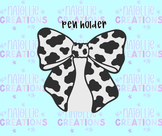 Cow Bow Pen Holder