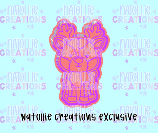Patchwork Reindeer Freshie Silicone Mold