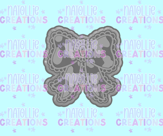 Scalloped Cow Concha Bow Freshie Silicone Mold