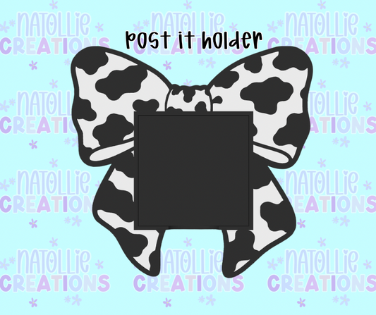 Cow Bow Post It Note Holder