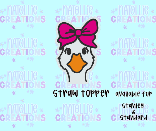 Goose Head Straw Topper