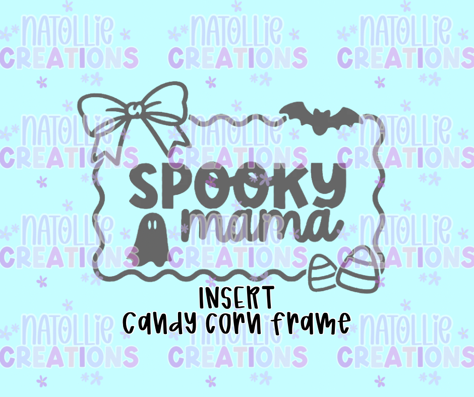 Spooky Mama Candy Corn Frame Insert Freshie Silicone Mold