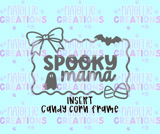 Spooky Mama Candy Corn Frame Insert Freshie Silicone Mold