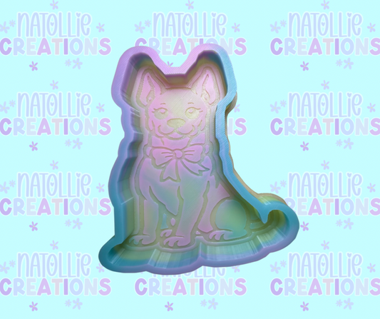 Great Dane W/ Bow Freshie Silicone Mold