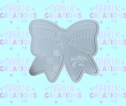 Football Bow + Inserts Freshie Silicone Mold
