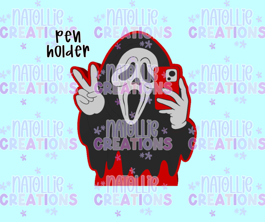 Peace Ghost Face Pen Holder