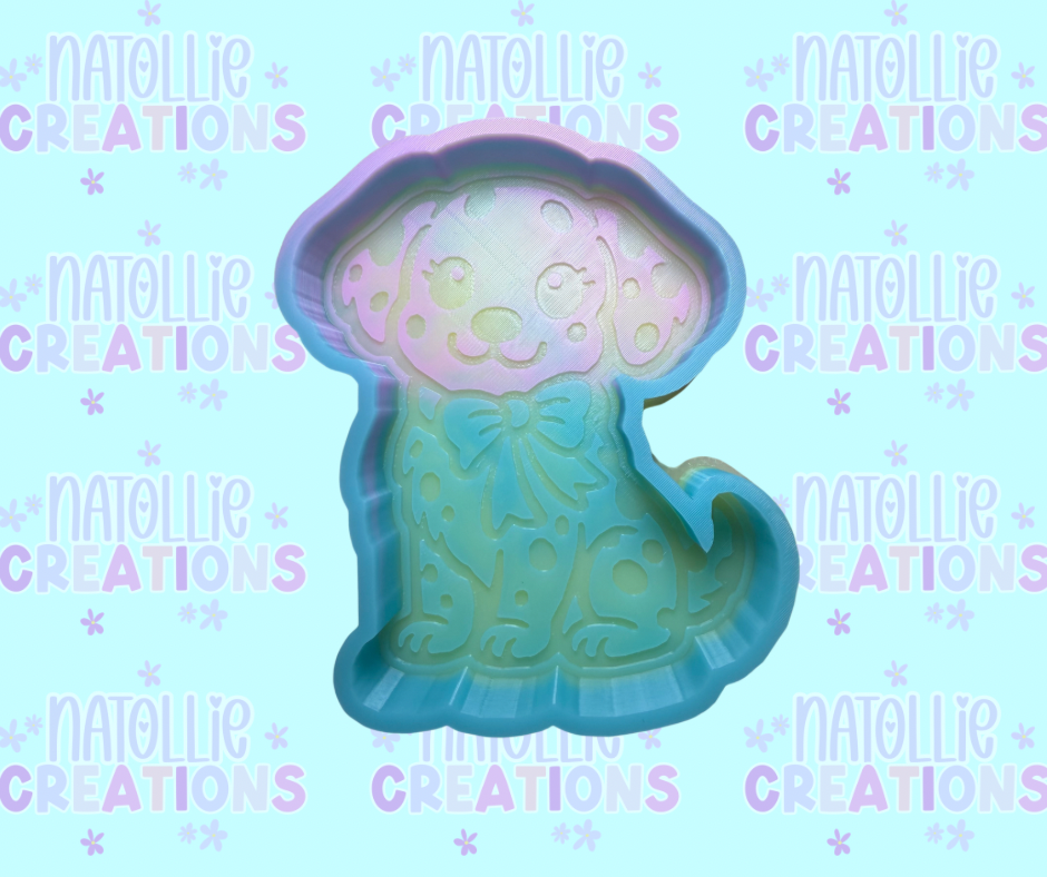 Dalmatian W/ Bow Freshie Silicone Mold