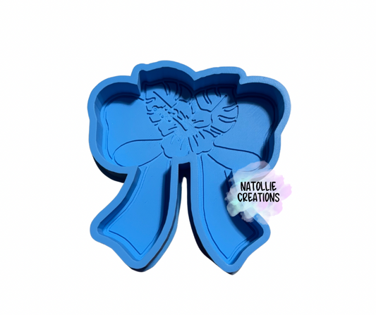 Hibiscus W/ Leaf Bow Freshie Silicone Mold