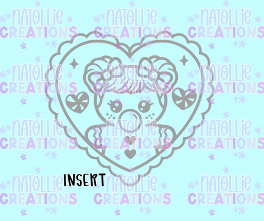 Spacebun Gingerbread Scallop Heart Insert Freshie Silicone Mold