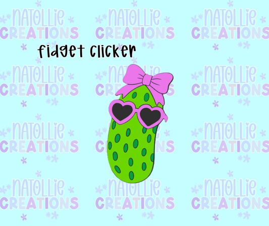 Pickle W Bow Clicker Fidget