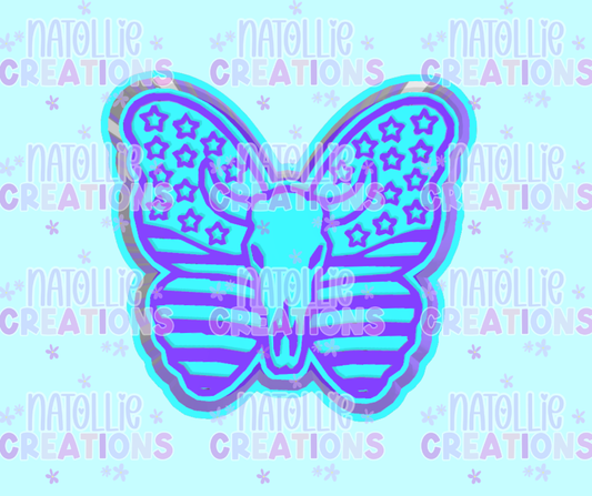 Western Patriotic Butterfly Freshie Silicone Mold
